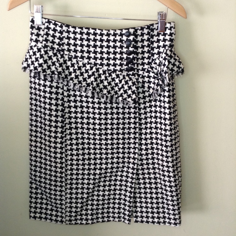 Nanette Lepore Black & White Pencil Skirt